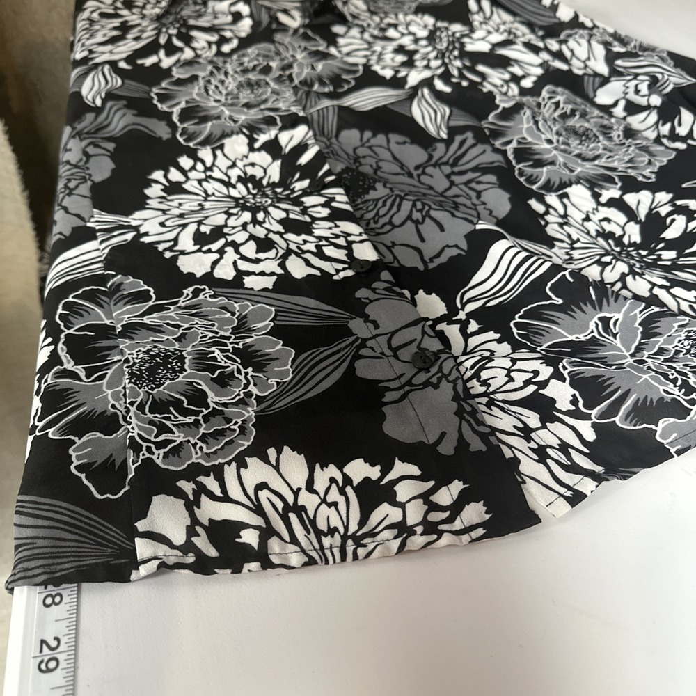 Sheer Floral Bell Sleeve Blouse Artsy Boho Lagenlook Layering Top 22/24 - Picture 9 of 11